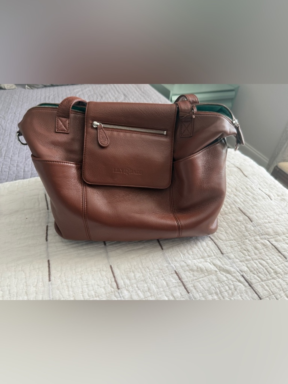Lily Jade Madeline Leather Diaper Bag